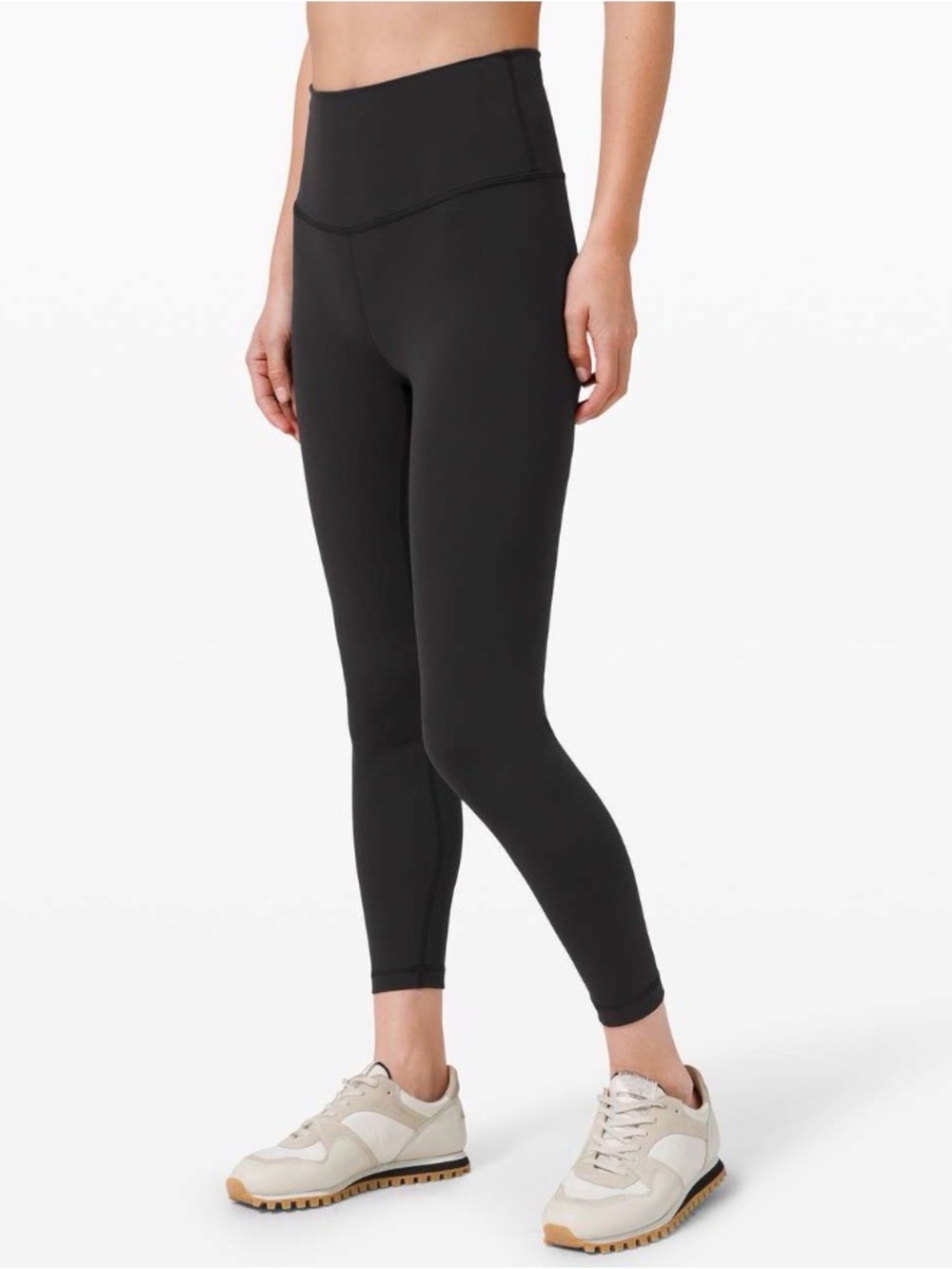 Lululemon Wunder Train High Rise Tight 25” Black Size 8 Leggings Staple Basic